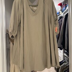 Free People taupe Tunic Top